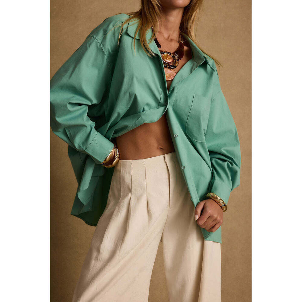 12th Tribe Vacanza Mint Button Up Top Size SS